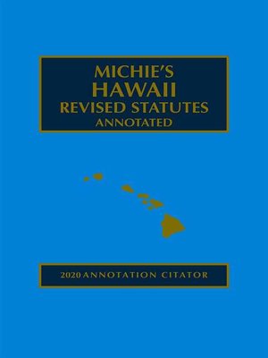 cover image of Michie's Hawaii Revised Statutes Annotated